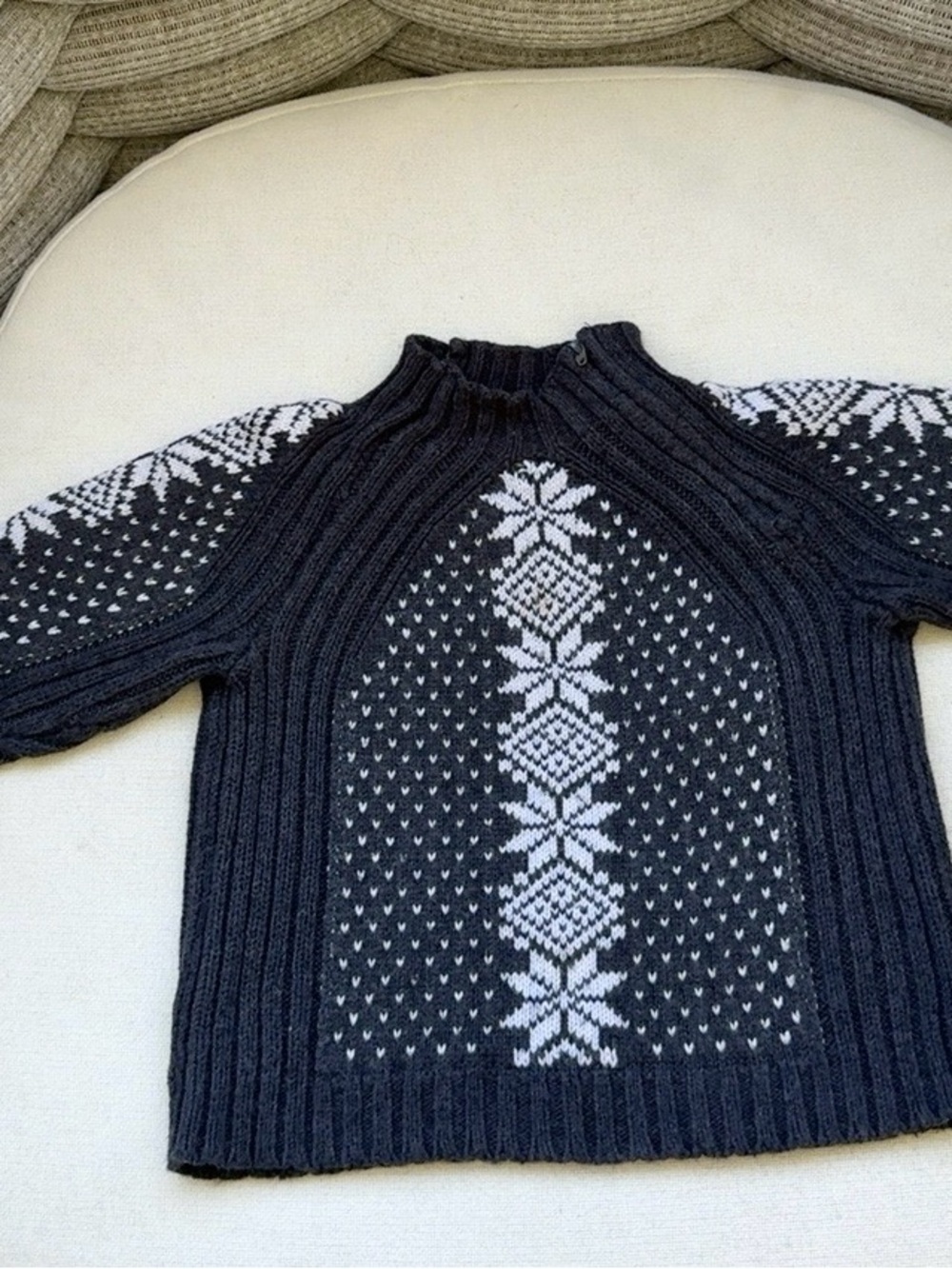 Janie and Jack Fair Isle Snowflake Sweater 6–12M